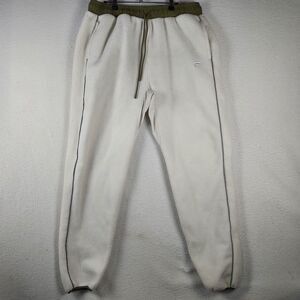 Mens Fabletics Joggers XL White Fleece Lined Sweatpants Athletic Lounge